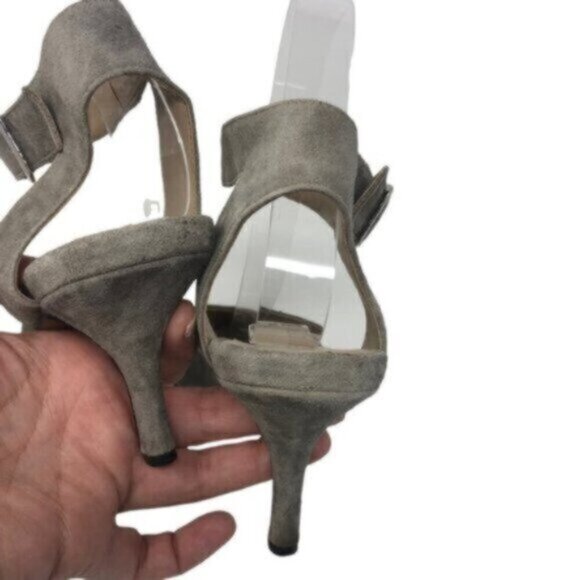 Sole Society | Women's Sandal Taupe Suede Heels Size 8 - Picture 13 of 13